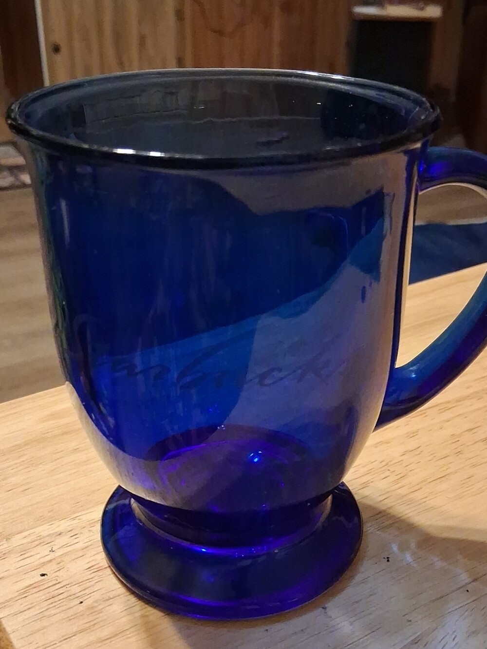 Starbucks Cobalt Blue Glass Mug